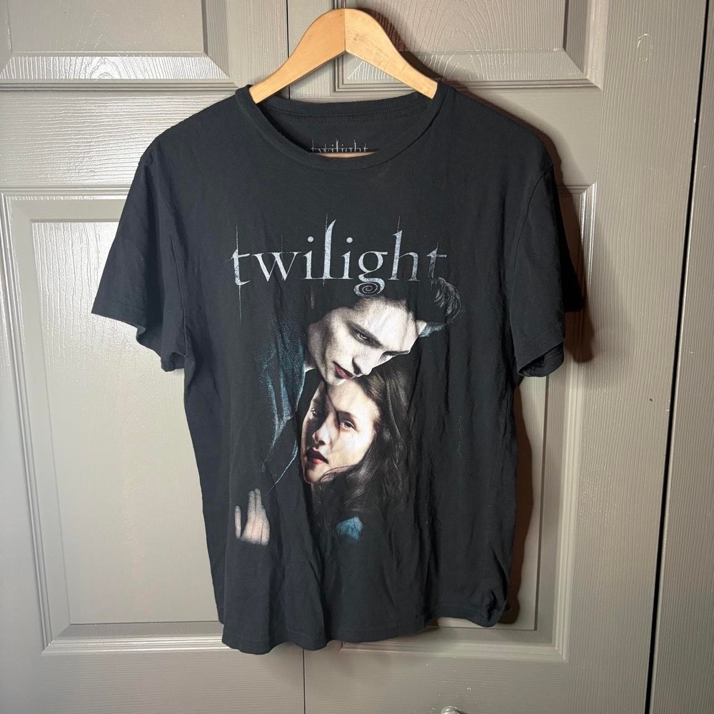 Twilight Movie Promo Shirt Mens Medium Black Bella Edward Graphic Tee Y2K 2023